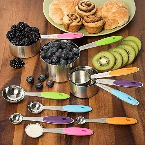 Kn650 10 in 1 Colorful Stainless Steel Measuring Spoon Cake Mold Baking Tool Set Cookware Set Cookware Picnic Boiler Cookware