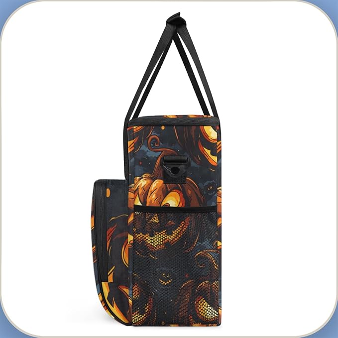 Abstract Pumpkin Coffee Maker Carrying Bag Magical Pumpkin Travel Storage Bag Compatible with K-Mini or K-Mini Plus Single Serve Coffee Brewer Carrying Case with Multiple Pockets &amp Shoulder Stra