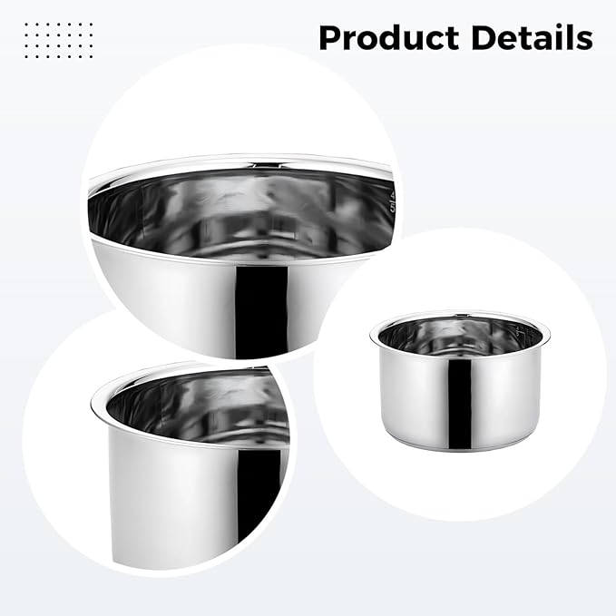 Stainless Steel 2L Rice Cooker Inner Pot 304 Design Long-Lasting And Rust-Resistant Cooker Models Compatible With Various Home And Dorm Use Ideal For