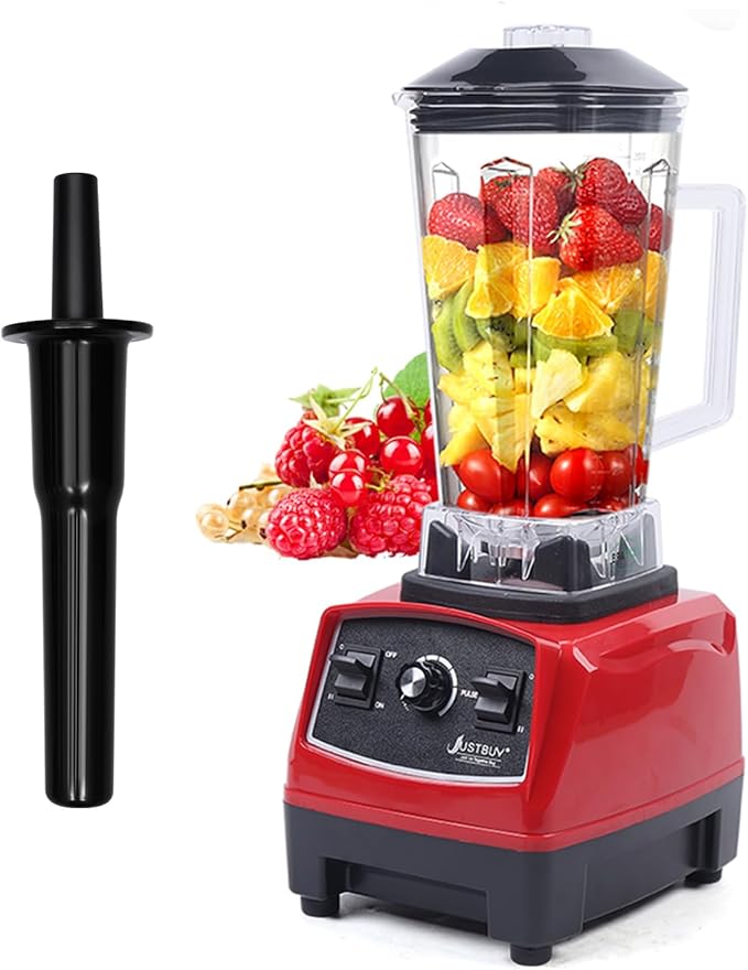 Heavy Duty Household Grade Smoothie JuicerAdjustable Speed Countertop Smoothie MixerLow Noise Self-cleaning Blender 24000-26000rpm 2L/68oz (Red)