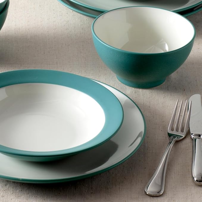 Noritake Colorwave Turquoise 12-Piece Coupe Dinnerware Set Service for 4