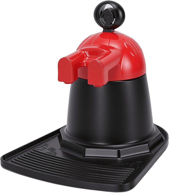 Double Spout Coffee Maker Efficient Lightweight Design for Quick Brewing for Home Aluminum Alloy BlackRed