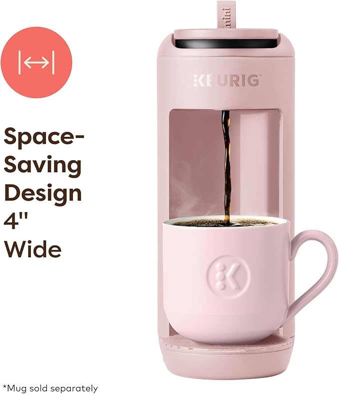Keurig K-Mini Mate Single Serve K-Cup Pod Coffee Maker Brews Up to 12 oz Cup Compact Portable Coffee Machine for Small Spaces Great for Dorms &amp Offices Pink Sands