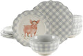12-Piece Ceramic Dinnerware Set Service for Four Gray Tone Everyday Use