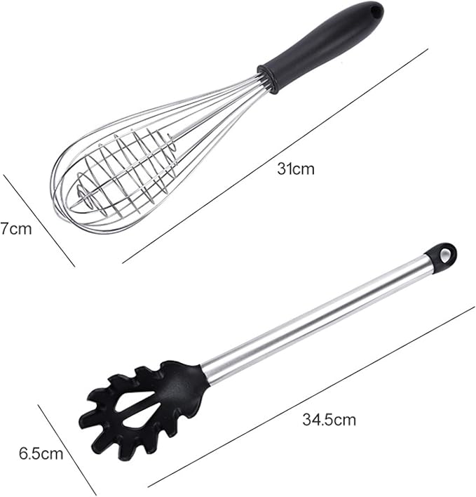 Kn430 8 in 1 Silicone + Stainless Steel Kitchen Tools Set Cookware Set Cookware Picnic Boiler Cookware
