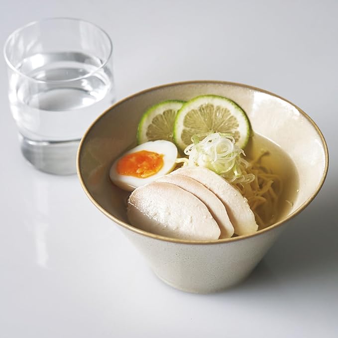 Aito Aito Seisakusho Natural Color Dinnerware Set Dishwasher-Safe Microwave Safe Ramen Donburi Large Diameter Approximately 6.7 x Depth 3.7 inches (17 x 9.4 cm) Mino Ware Stylish Bowl Plate