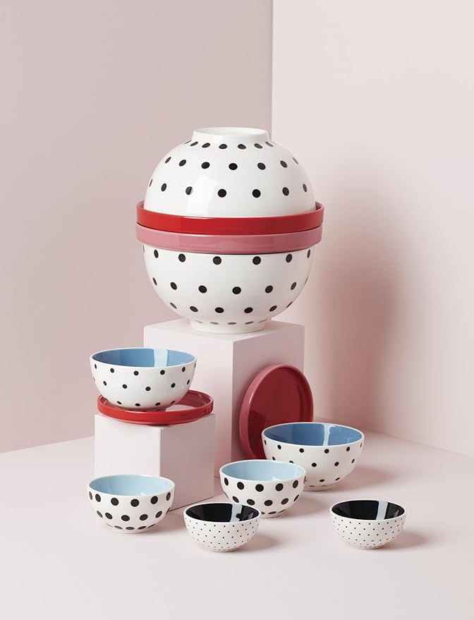 kate spade new york On The Spot 8-Piece Nesting Set White/MultiColor
