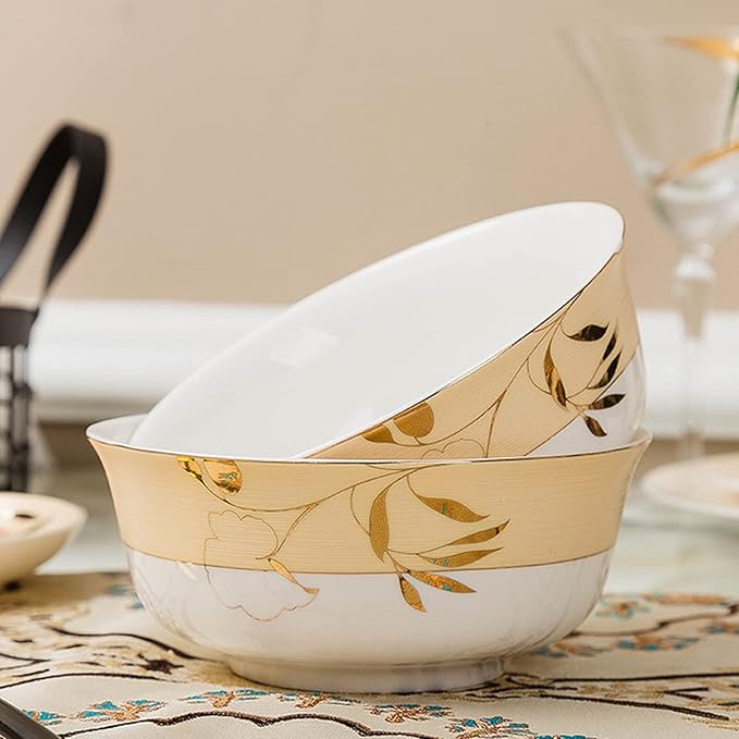Bone China Dinner Sets Creative Relief Phnom Penh Combination Ceramic Tableware Suit Suitable for Gifts Wedding Hotel 58 Piece