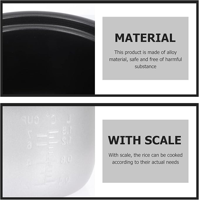Rice Cooker 10 Cup Griddle Grill Accessories Pressure Cooker Non-stick Rice Cooker Pot Household Cooker Inner Pot Inner Cooking Container Baking Bowl Nonstick Cookware Small