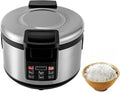 Commercial Large Rice Warmer Electric Food Warmer Stainless Steel Exterior with Adjustable Temperature Non-stick Inner Pot Fit For Restaurant Party Family 20QT