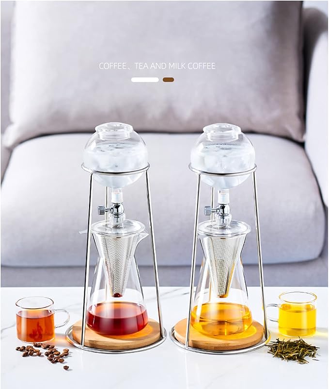 Coffee Pot Cold Ice Drip Water Drip Coffee Maker Reusable Glass Filter Glass Tools Espresso Coffee Dripper Pot Ice Cold Brew Coffee Machine
