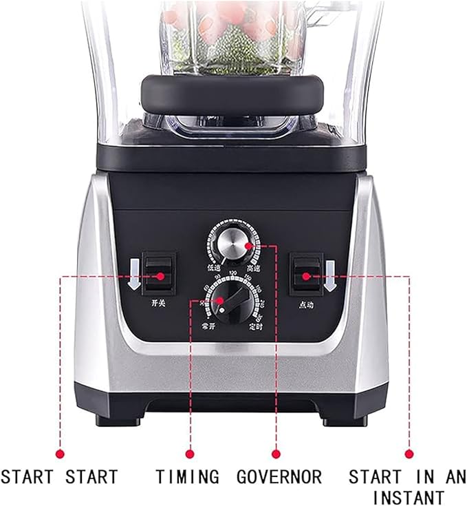 Milkshake Maker Machine2.5l 2300w Broken Wall Ice Blender 6 Leaf Wolf Tooth Knife Mute With Hood Double Bearing Sealing Ring For Milkshakes Smoothies Fried Beans