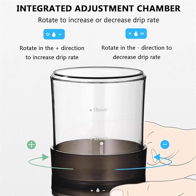 Generico Ice Drip Coffee Maker Iced Maker Drip Cold Brew Coffee Maker Machine Space Saving Leak-Proof 400ml capacity for Home and Office