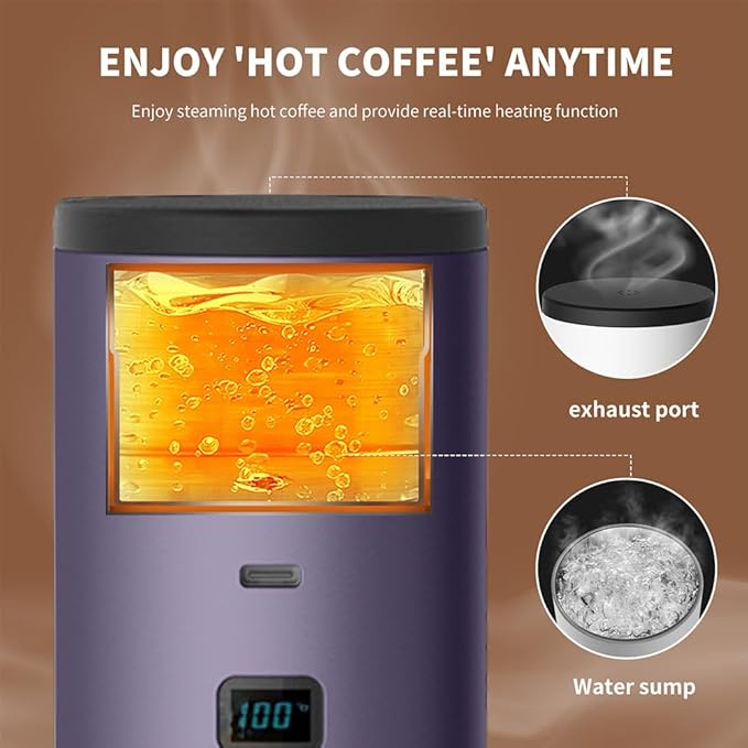 Portable Coffee Maker Espresso Machine Travel Espresso Maker USB-C ChargingHeating Pump Press Coffee Maker Electric Capsule Coffee Machine for RVCar Hiking Camping Office