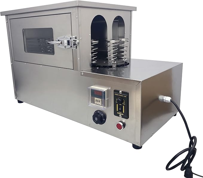 Commercial Rotational Handheld Pizza Oven 1800W Stainless Steel Oven with 12pc Pizza Cone Trays for Margherita Pie Pizza