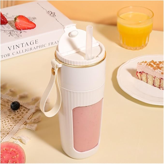Fit for 340ml Portable Juicer Cup - 2 in 1 Speed Wireless Blender with 10 Blade Heads for Smoothies and Self-Cleaning