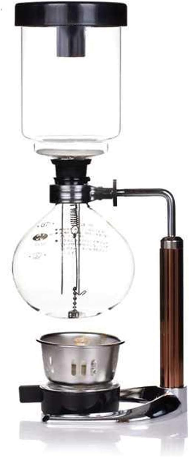 Siphon Coffee MakerTea Siphon Pot Vacuum Coffee Maker GlassCoffee Machine Filter Syphon Siphon Vacuum Coffee Maker 3-5 CupHigh Temperature Resistant Glass3