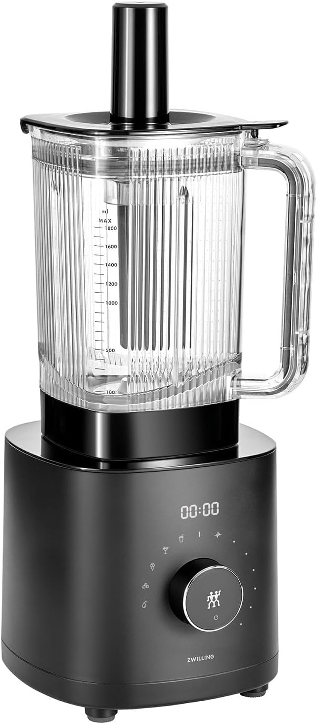 Professional 12-Speed High-Performance Countertop Blender 1400 Watt Motor 64 Oz BPA-Free Tritan Container Digital Controls Pulse Function Tamper Tool Included Friction Heat for Hot Soups Ice Cr