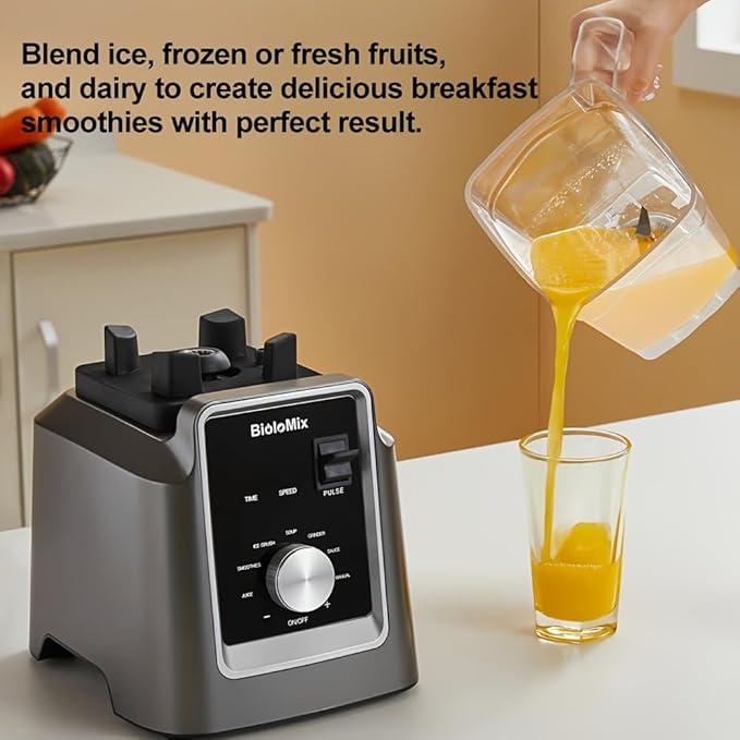 Digital Automatic Program Professional Commercial Blender Mixer Juicer Food Processor Ice Smoothies Fruit with 67.63oz JAR (1)