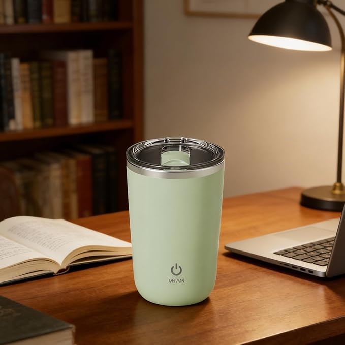 Automatic Magnetic Stirring Coffee Cup with USB Charging for Hot and Cold Drinks At Work Home Or Travel