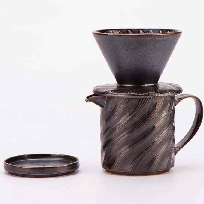 Pour Over Coffee Maker Dripper and Coffee Mug Brew Set Bone China