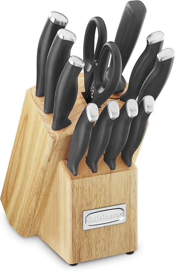 Cuisinart Air Fryer + Convection Toaster Oven 8-1 Oven with Bake Grill Broil &amp Warm Options Stainless Steel TOA-70 &amp C77SSB-12P Color Pro Collection 12 Piece Knife Block Set Black