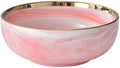 6 Pieces Pink Marble Phnom Penh Ceramic Dinner Set Porcelain Bowl Plate