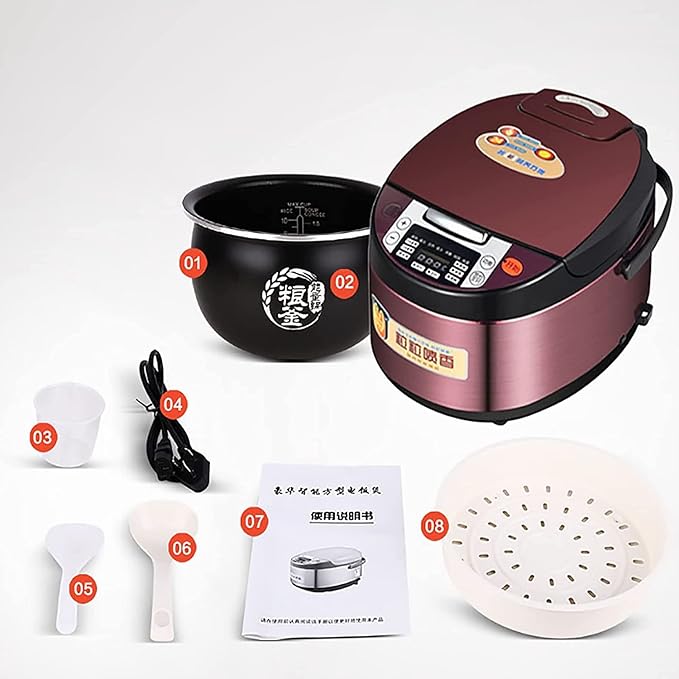 Household Electric Rice Cooker Home Non-Stick 24H Reservation Large-Capacity Rice Cooker For 2-8 People(Style 1)
