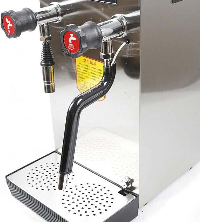 Commercial Milk Foaming Machine Bar Espresso Machine Automatic Milk Steamer Electric Coffee Foaming Machine 8l Professional Double Hole Pump Embossed Coffee Milk Foaming Machine