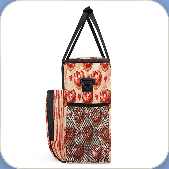 Heart Donuts Coffee Maker Carrying Bag for Keurig K-Mini or K-Mini Plus Storage Portable Coffee Maker Travel Bag