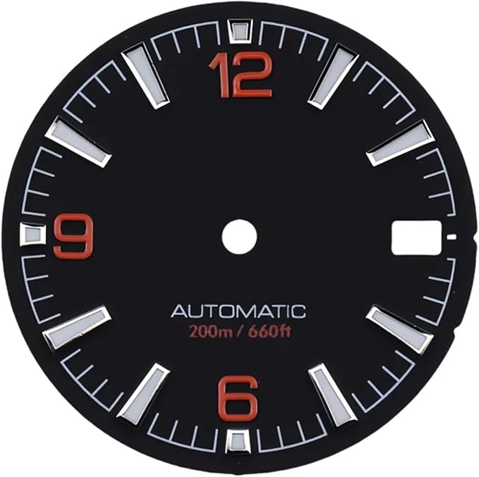 Quality Sea 600m Style Watch Dial with C3 for Bgw9 Green Blue Luminous for Nh35 Nh36 Mechanical Movement for Skx007 Case 28.5mm Dial(1)