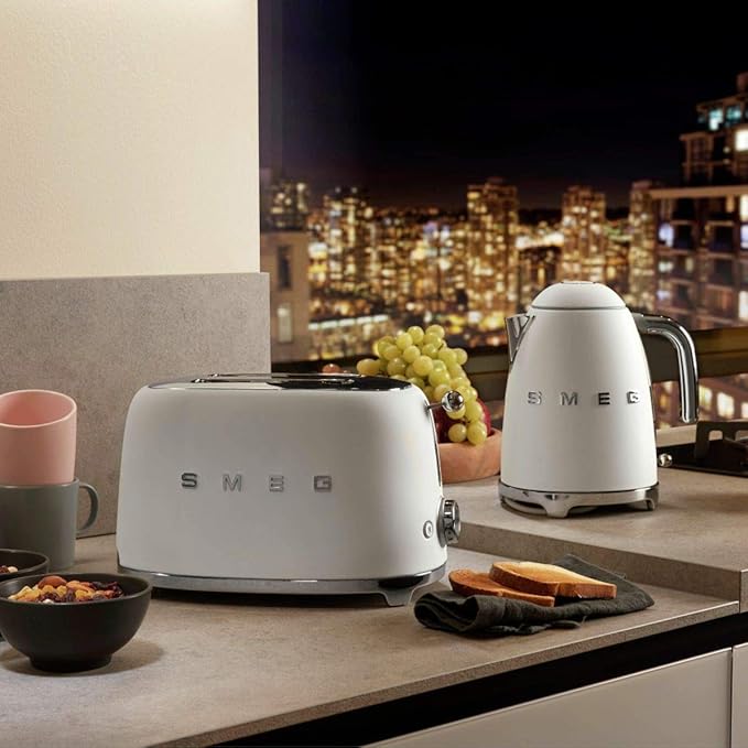 Smeg Two Slice Toaster Matt White TSF01WHMEU