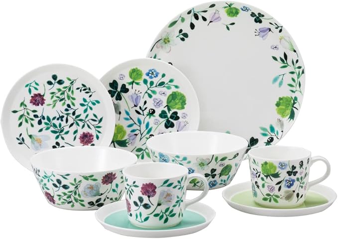 Narumi 96604-23207P Anna Emilia Dinnerware Set 9-Piece Set For 2 People Microwave Warming Dishwasher Safe