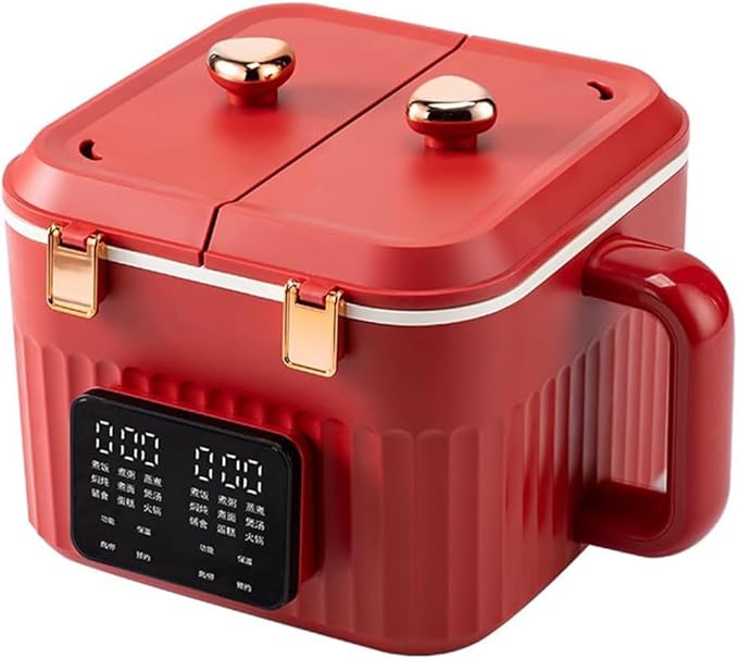 3-Liter Double-Pot Rice Cooker Ceramic Glazed Non-Stick Inner Pot Dual Independent Temperature Control 9 Cooking Functions Microwave Pressure Cooking.
