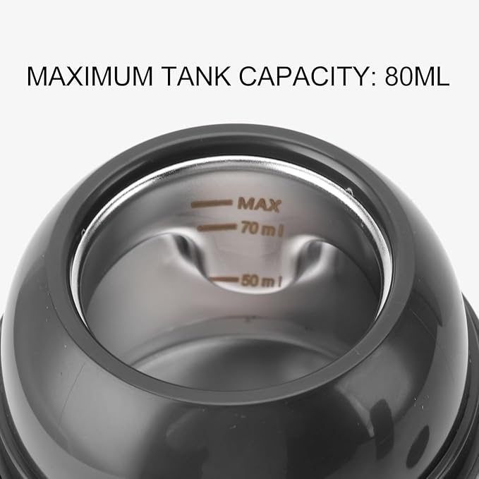 Portable Electric Espresso Machine Self-Heating Automatic Extraction 80ml Mini Coffee Maker for Camping/Travel/RV/Hiking/OfficeUSB-C &amp Car Charger(Black)(Black)