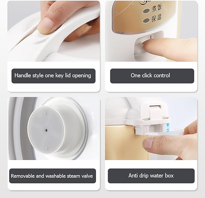 One Touch Rice CookerHome Multi-function Nonstick Pot Rice Cooker3L Up To 2-6 People12-Hour Keep WarmEasy To Use and Clean