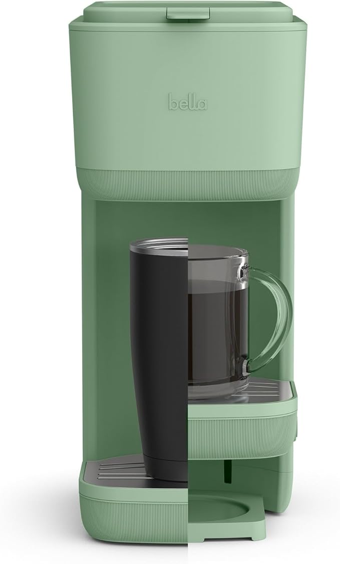 Single Serve Coffee Maker with Reusable Filter and Compact Countertop Design Personal Pod-Free Coffee Machine for Everyday Home Brewing – Bella Kitchen Collection