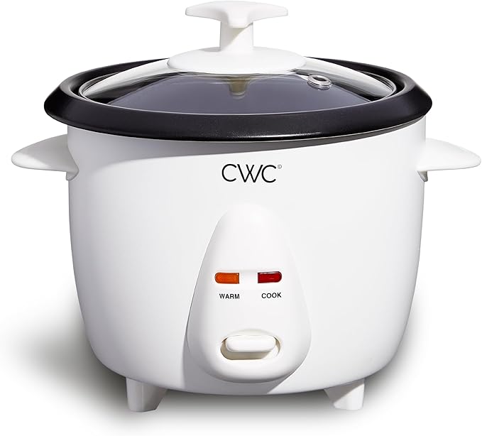 COOK WITH COLOR 6 Cup Rice Cooker 300W - Effortless Cooking and Perfectly Cooks 3 Cups of Raw Rice for 6 Cups of Cooked Rice Cream