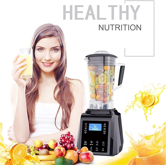 Fruit Juicer Automatic Digital Touch Screen 3HP BPA Free 2L Professional Blender Juicer High Power Food Processor Green Fruit Smoothie Home