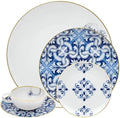 Vista Alegre Porcelain Transatlantica 5 Piece Dinnerware Set