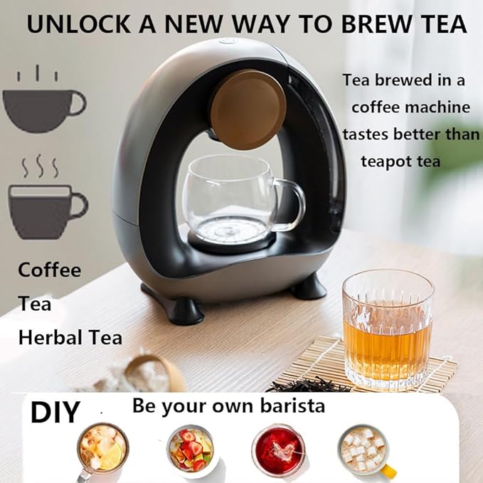 Portable Drip Coffee Maker Single-Serve Coffee Maker 85 °C Constant Temperature 20S Fast Heating Extraction 240ml Removable Water Tank for Office Home Pink-K-CUPcapsule