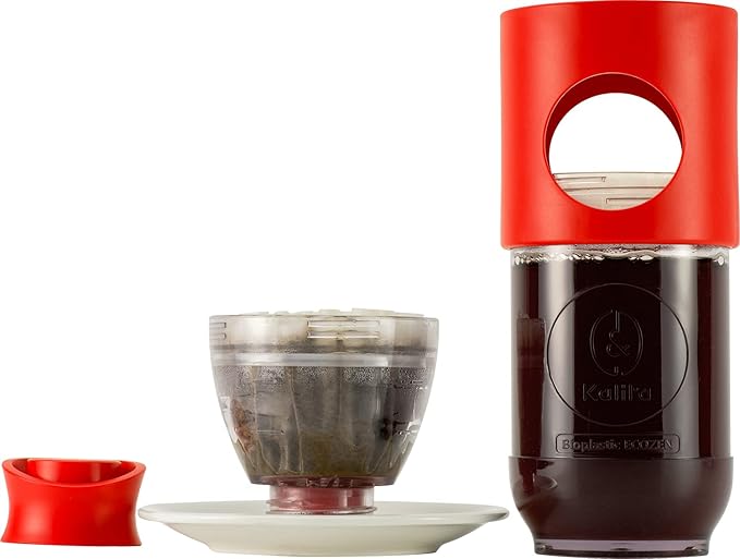 Kalita #35276 Kalita Coffee Maker 16.9 fl oz (500 ml) Outdoor Wave Filter w/KWF-155 Red