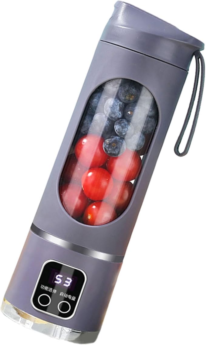 Portable Household USB Powered Juicing Machine Digital Display Electric Juicer Cup Powerful Motor Large Capacity Blender Mixer