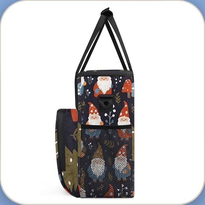 Santa Claus Coffee Maker Carrying Bag Christmas Tree Travel Storage Bag Compatible with K-Mini or K-Mini Plus Single Serve Coffee Brewer Carrying Case with Multiple Pockets &amp Shoulder Strap