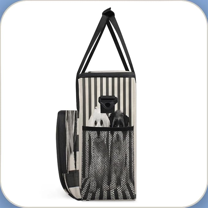 Stripes Dog Coffee Maker Carrying Bag for Keurig K-Mini or K-Mini Plus Storage Portable Coffee Maker Travel Bag