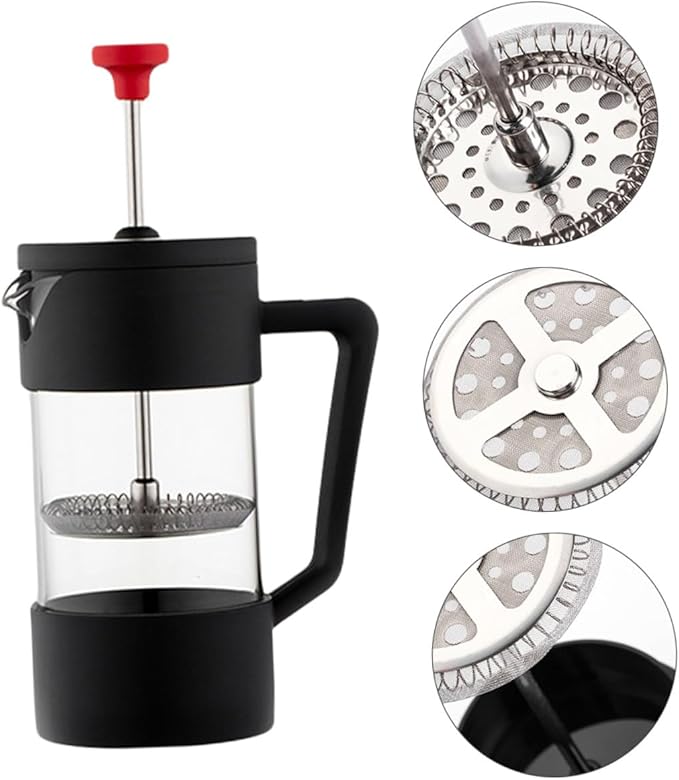 350ml Heat-resistant Coffee Press Stainless Steel Filter Manual Coffee Maker for Home and Travel Brewing