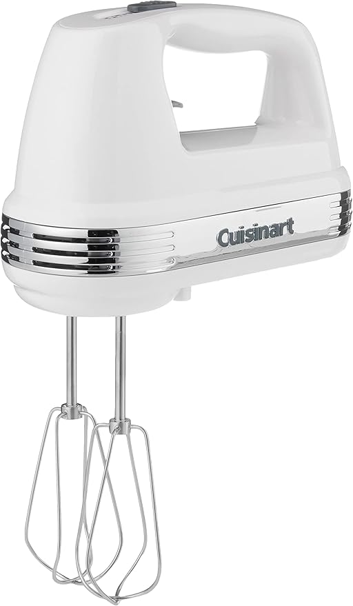Cuisinart CPT-142P1 4-Slice Compact Plastic Toaster White &amp HM-50 Power Advantage 5-Speed Hand Mixer White