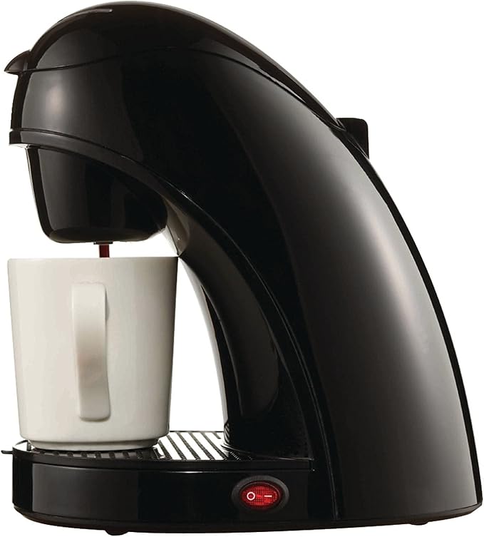 Brentwood TS-112B Single Serve Coffee Maker with Mug Black