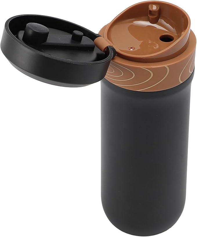 ZJchao Stainless Steel French Press Coffee Mug Double Layer Insulation 4 Layer Filter Mesh Portable Coffee Maker Insulated Cup