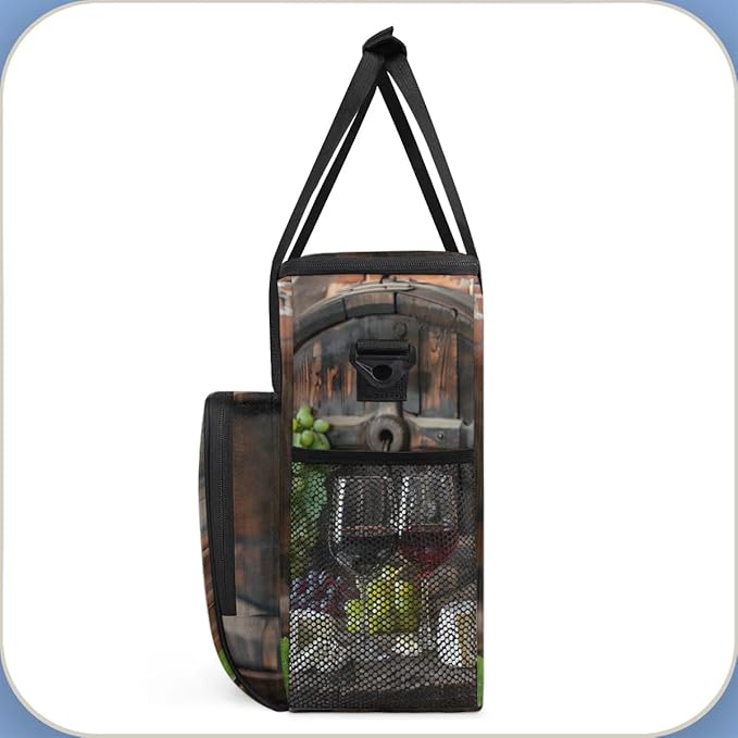 Coffee Maker Carrying Bag Grape Wine Single Cup Coffee Maker Travel Bag Compatible with Keurig K-Mini or K-Mini Plus Portable Storage Bag with Shoulder StrapAZ-193